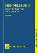 Felix Mendelssohn: String Quartet Op.Post.80 (Urtext Edition)