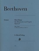 Ludwig van Beethoven: Drei Duos Fur Klarinette Und Fagott Woo 27