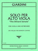 Felice de Giardini: Solo per Alto Viola (The Billiard Sonata)