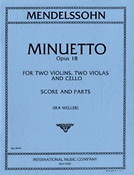 Felix Mendelssohn Bartholdy: Minuetto Op18 (Strijkers)