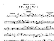 Fauré, G: Sicilienne Op78 (Cello)