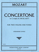 Wolfgang Amadeus Mozart: Concertone C major K.190 (K.186e)