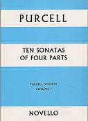 Purcell Society Volume 7(10 Sonatas Of Four Parts (Full Score))