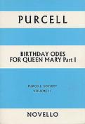 Purcell Society Volume 11 - Birthday Odes For Queen Mary Part 1 (Paperback)