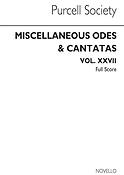 Purcell Society Volume 27 Miscellaneous Odes