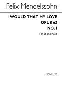 I Would That My Love