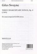 Three Shakespeare Songs Op.4 SATB
