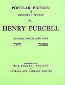 Henry Purcell: Fifteen Songs And Airs Set 1 (Contralto Or Baritone)