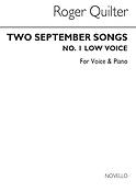 Two September Songs Op.18 Nos. 5 And 6 (Low Voice)