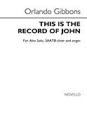 This Is The Record Of John (Alto Verse)