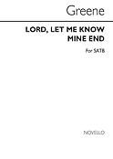Lord Let Know Mine End Satb