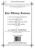 Four Offertory Sentences