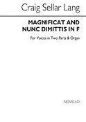 Magnificat & Nunc Dimittis In F 2(part/Org (Parts In Treble Clef))