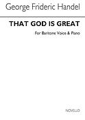 Handel That God Is Great Baritone And Piano