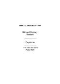 Capriccio for Cello and Piano accompaniment