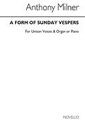 A Form Of Sunday Vespers ( Score)