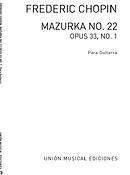 Mazurka No.22 Op.33 No.1For Guitar