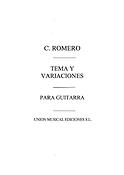 Romero (celedonio) Tema Y Variacones Guitar