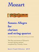 Mozart: Sonata Allegro for Clarinet and String Quartet