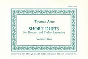 Michael Arne: Short Duets 1 Sabfl.
