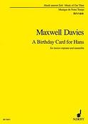 Maxwell Davies: A Birthday Card for Hans