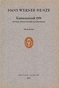 Henze: Kammermusik 1958 Ka