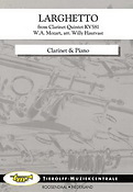 Wolfgang Amadeus Mozart: Larghetto (From Clarinet-Quintet K.V. 581), Clarinet and Piano
