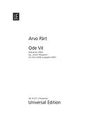 Arvo Pärt: Ode VII (Memento)
