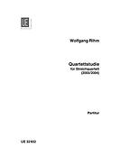 Wolfgang Rihm: Quartettstudie (Partituur)