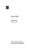 Arvo Pärt: Summa