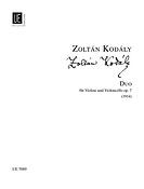 Zoltan Kodaly: Duo Op. 7