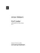Anton Webern: Lieder (5) Op. 4 (Dai Poemi Di S. George)