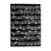File with elastic band Sheet music black(for A4)