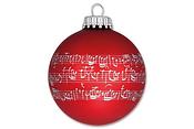 Christmas tree ball Sheet music red(7 cm)