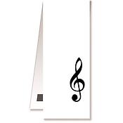 Bookmark G-clef black magnetic(magnetic, 40,5 x 4,4 cm)