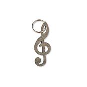 Keyring G-clef felt grey
