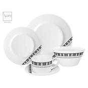Dinner set Keyboard 5-part(small plate, big plate, cup, saucer, bowl)