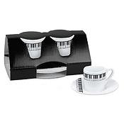 Espresso set Keyboard (2 pcs)(2 x cups and saucers)