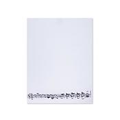 Towel Line of notes black(cotton, white, 52 x 67 cm)