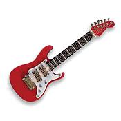 Miniatuur Speld Electric Guitar red