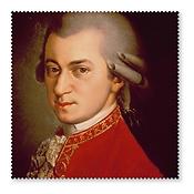 Glasses wipe Mozart Portrait(18,5 cm x 18,5 cm, washable)