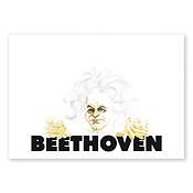 Ansichtkaart Beethoven Caricature