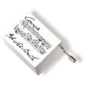 Music box Bach white(5,7 x 4,5 x 3 cm)