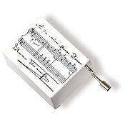 Music box Strauss white(5,7 x 4,5 x 3 cm)