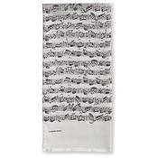 Silk scarf Sheet music chamois(Cream)