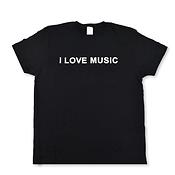 T-Shirt I LOVE MUSIC black M