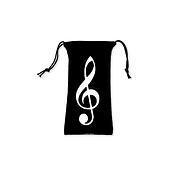 Glasses case G-clef black