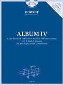 Album IV For Treble (Alto) Recorder and Basso continuo 6 easy pieces by J.S. Bach, F. Barsanti, Ph. de Lavigne, and M. Zimmermann 