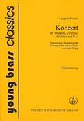 Konzert(fuer Trompete, 2 Hörner, Streicher und B. c. Transponierte Studienfassung)