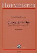 Concerto F-Dur fuer 2 Hörner, Streicher und B. c.